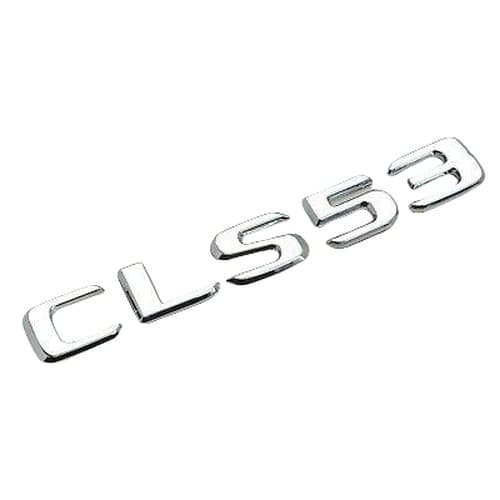 Silver Chrome CLS53 Car Letter Number Rear Boot Badge Emblem For Mercedes Benz