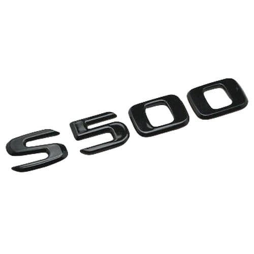 Gloss Black S500 Car Letter Number Rear Boot Badge Emblem For Mercedes Benz