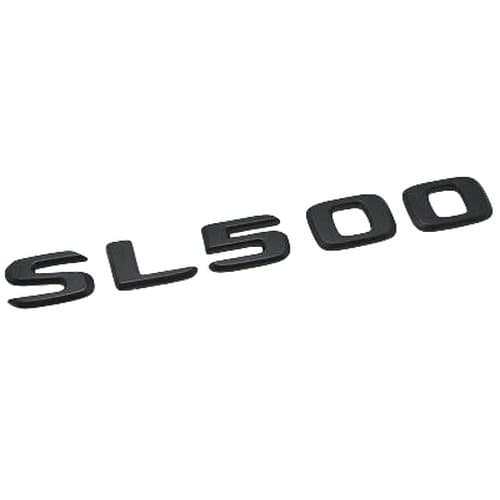 Matt Black SL500 Car Letter Number Rear Boot Badge Emblem For Mercedes Benz
