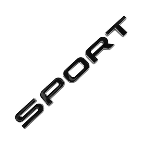 Gloss Black/Silver Land Rover Sport Lettering Rear Boot Badge Emblem For Range Rover Evoque Discovery FreeLander