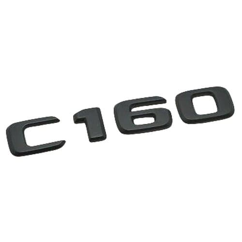 Matt Black C160 Car Letter Number Rear Trunk Boot Badge Emblem For Mercedes Benz