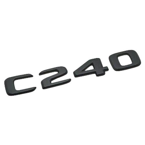 Matt Black C240 Car Letter Number Rear Trunk Boot Badge Emblem For Mercedes Benz