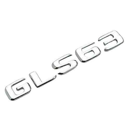 Silver Chrome GLS63 Car Letter Number Rear Boot Badge Emblem For Mercedes Benz