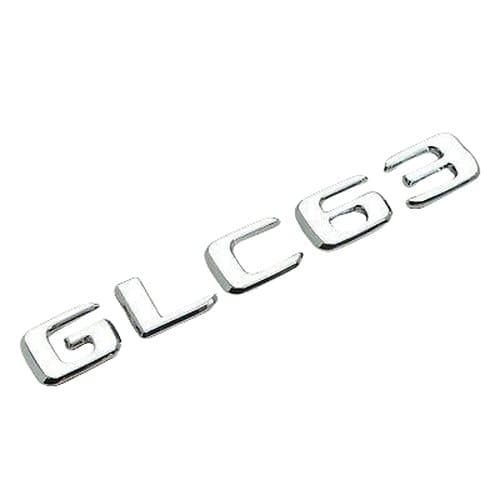 Silver Chrome GLC63 Car Letter Number Rear Boot Badge Emblem For Mercedes Benz