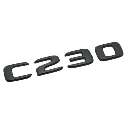 Matt Black C230 Car Letter Number Rear Trunk Boot Badge Emblem For Mercedes Benz