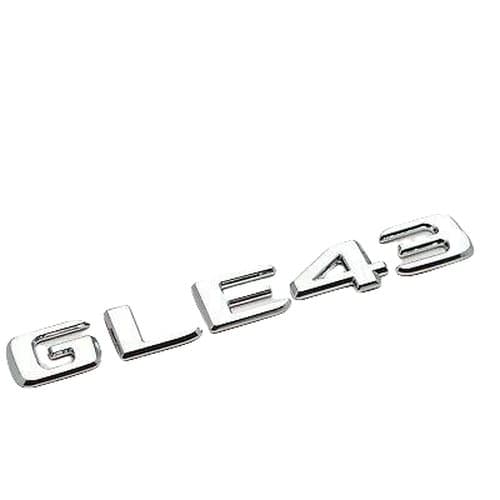 Silver Chrome GLE43 Car Letter Number Rear Boot Badge Emblem For Mercedes Benz