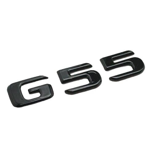 Gloss Black G55 Car Letter Number Rear Trunk Boot Badge Emblem For Mercedes Benz