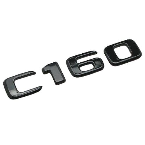 Gloss Black C160 Car Letter Number Rear Boot Badge Emblem For Mercedes Benz