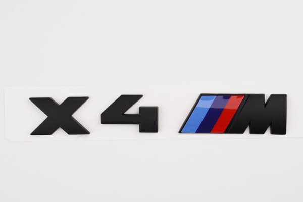 Gloss Black BMW X4 M Letters Rear Boot Lid Trunk Badge Emblem For X Series F26 G02 165mm x 25mm