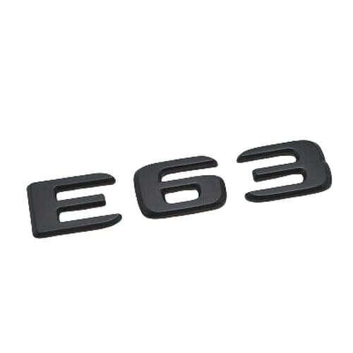 Matt Black E63 Car Letter Number Rear Trunk Boot Badge Emblem For Mercedes Benz