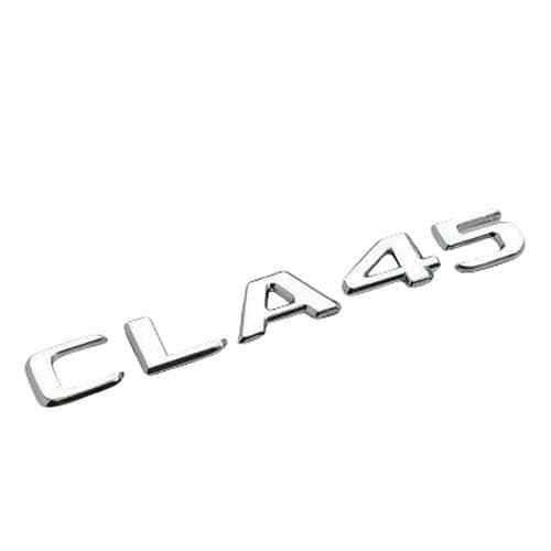 Silver Chrome CLA45 Car Letter Number Rear Boot Badge Emblem For Mercedes Benz