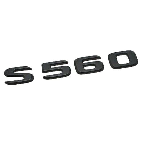 Matt Black S560 Car Letter Number Rear Trunk Boot Badge Emblem For Mercedes Benz