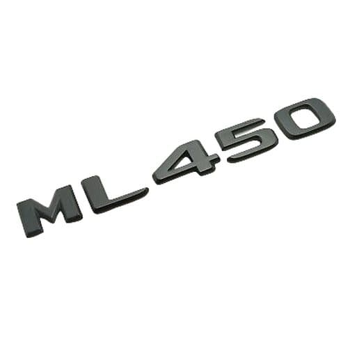 Matt Black ML450 Car Letter Number Rear Boot Badge Emblem For Mercedes Benz
