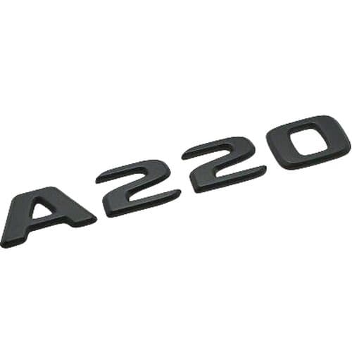 Matt Black A220 Car Letter Number Rear Trunk Boot Badge Emblem For Mercedes Benz