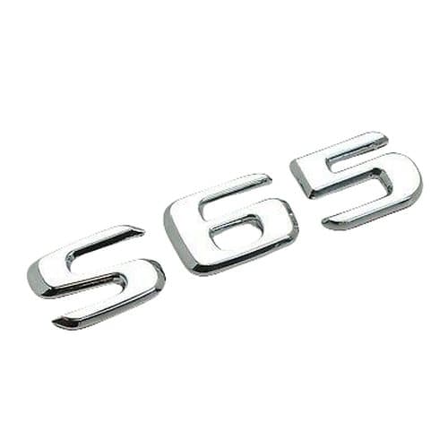 Silver Chrome S65 Car Letter Number Rear Boot Badge Emblem For Mercedes Benz