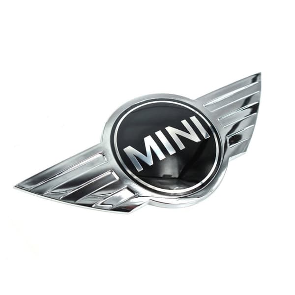 Chrome/Black Mini Cooper Badge Front Grill Bonnet Badge Emblem Bonnet Rear Boot Lid Trunk Emblem Sticker Cooper Works