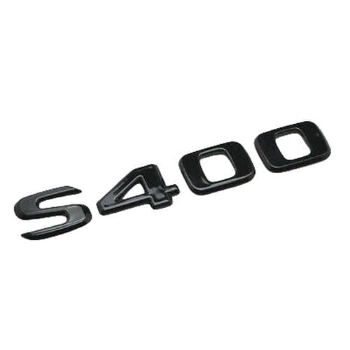 Gloss Black S400 Car Letter Number Rear Boot Badge Emblem For Mercedes Benz