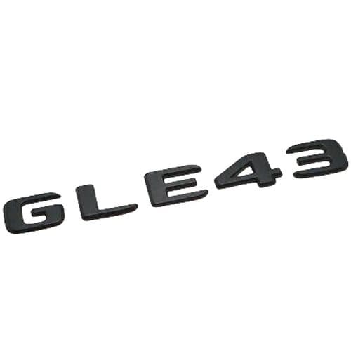 Matt Black GLE43 Car Letter Number Rear Boot Badge Emblem For Mercedes Benz
