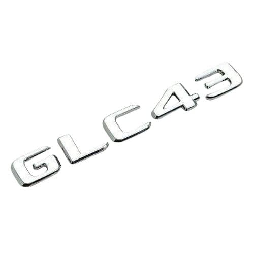 Silver Chrome GLC43 Car Letter Number Rear Boot Badge Emblem For Mercedes Benz