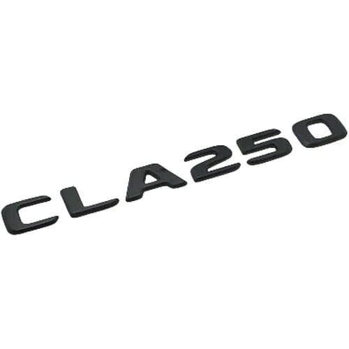Matt Black CLA250 Car Letter Number Rear Boot Badge Emblem For Mercedes Benz