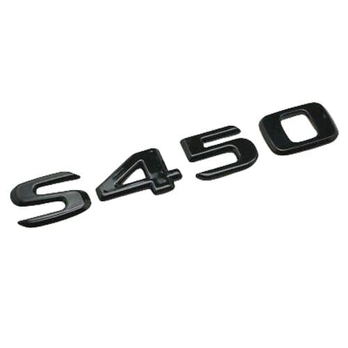 Gloss Black S450 Car Letter Number Rear Boot Badge Emblem For Mercedes Benz
