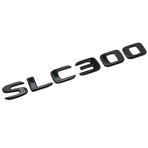 Gloss Black SLC300 Car Letter Number Rear Boot Badge Emblem For Mercedes Benz