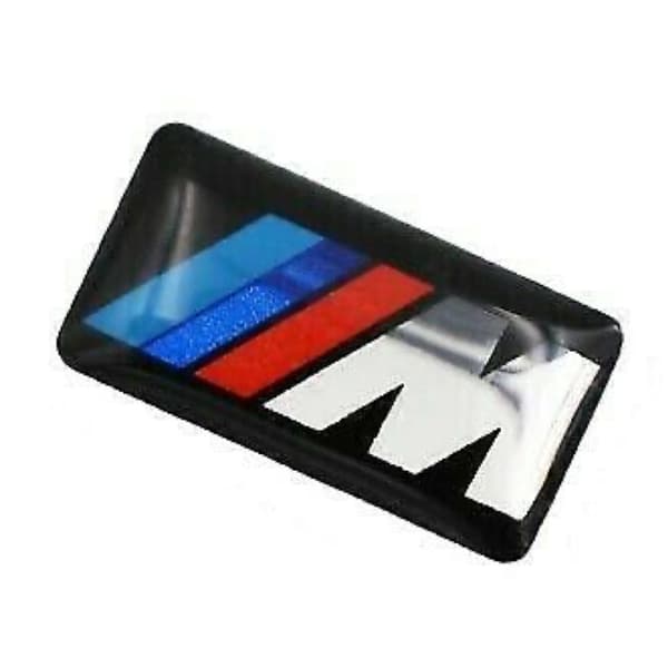 BMW M Power Alloy Wheel Badge Sticker Decal Pack of 4 PCS (17mm x 9mm)