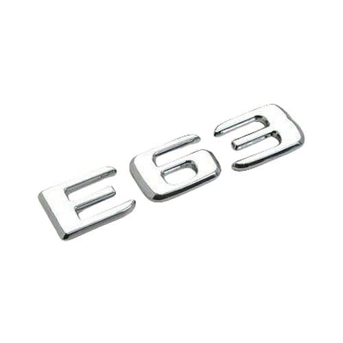 Silver Chrome E63 Car Letter Number Rear Boot Badge Emblem For Mercedes Benz