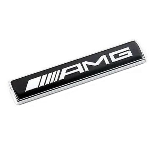 Black/Chrome Mercedes Benz Rear Fender Front Grill Bonnet Badge Emblem Boot For AMG Models
