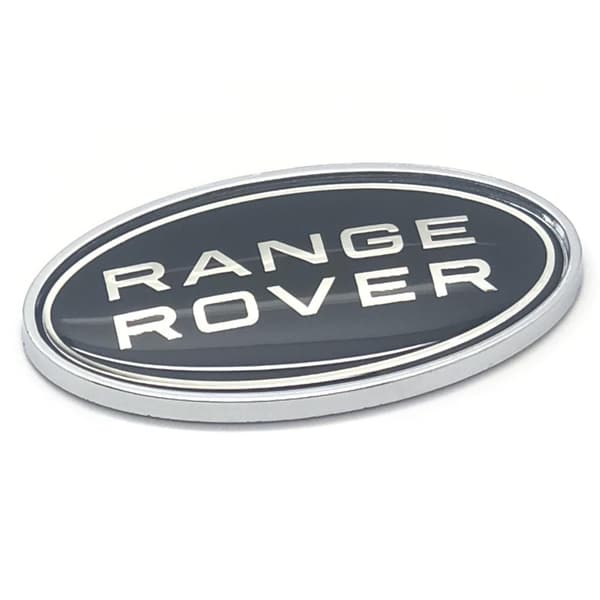 Black Range Rover Oval Rear Hood Lid Badge Emblem (90mm x 47mm) | CDON