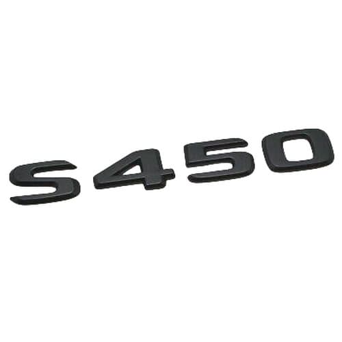 Matt Black S450 Car Letter Number Rear Trunk Boot Badge Emblem For Mercedes Benz