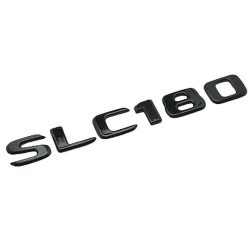 Gloss Black SLC180 Car Letter Number Rear Boot Badge Emblem For Mercedes Benz