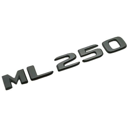 Matt Black ML250 Car Letter Number Rear Boot Badge Emblem For Mercedes Benz