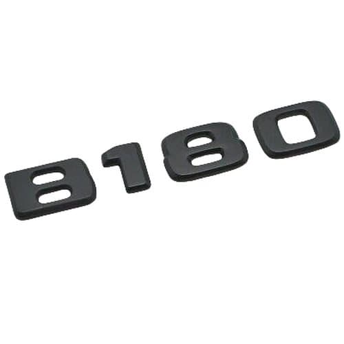 Matt Black B180 Car Letter Number Rear Trunk Boot Badge Emblem For Mercedes Benz