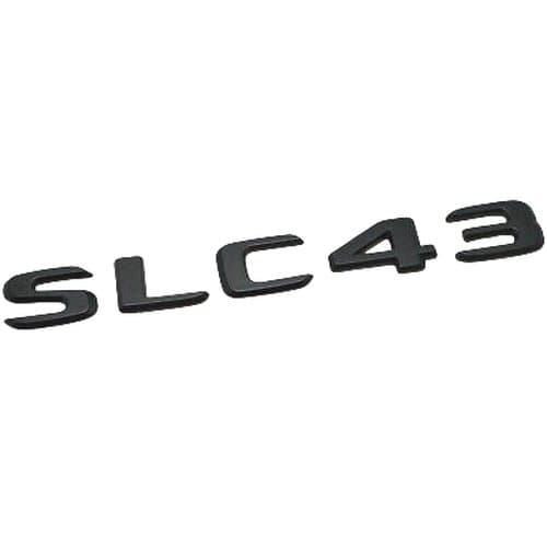 Matt Black SLC43 Car Letter Number Rear Boot Badge Emblem For Mercedes Benz