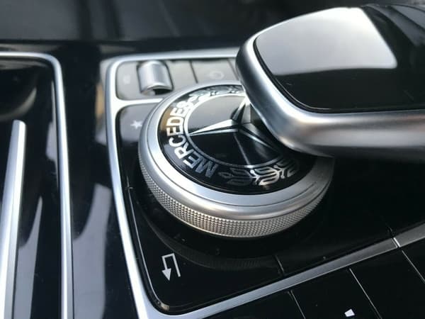 Mercedes Emblem Multimedia Control Sticker Badge Decal Chrome 46mm AMG
