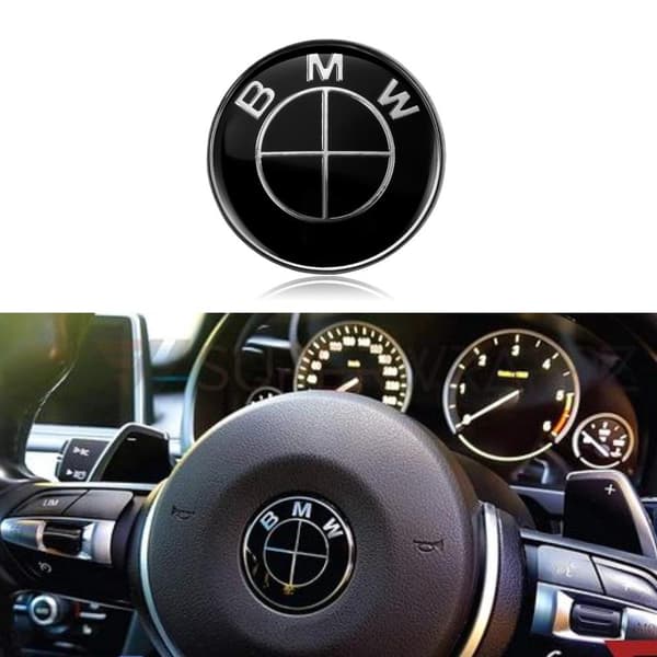 BMW 45mm Car Steering Wheel Emblem Badge Sticker For X3 X5 X6 X7 F10 F20 F25 F30 F31 E30 E46 E39 E60 E36 E38 E87 E90 E53