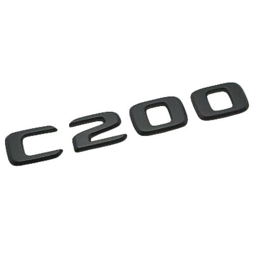 Matt Black C200 Car Letter Number Rear Trunk Boot Badge Emblem For Mercedes Benz