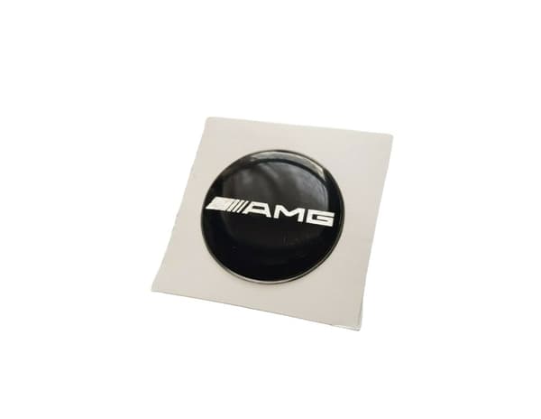 Black Mercedes Benz AMG Badge Emblem Sticker Control Knob