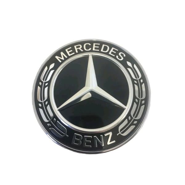 Mercedes Benz Steering Wheel Badge Black Emblem Sticker Decal Merc 52mm AMG