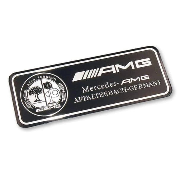 Black Mercedes AMG Affalterbach-Germany Badge Emblem 80mm x 30mm