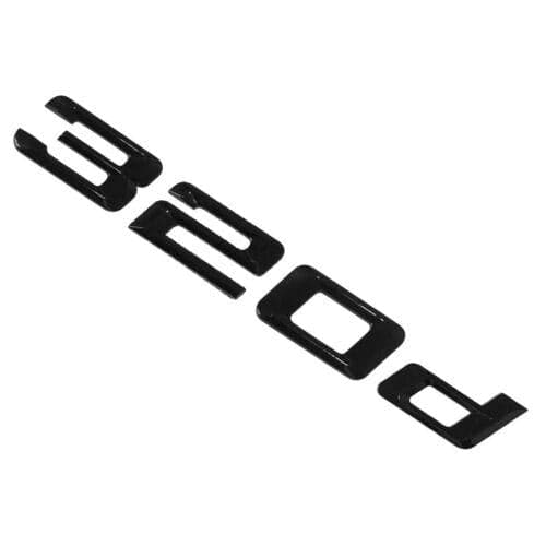 BMW 320d Rear Lettering For Lid Trunk, Badge, Emblem, 3 Series, Gloss Black