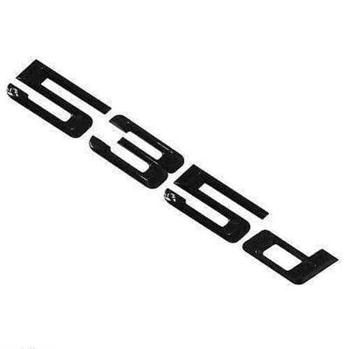 BMW 535d Rear Lettering For Lid Trunk, Badge, Emblem, 5 Series, Gloss Black
