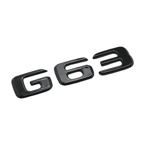 Gloss Black G63 Car Letter Number Rear Trunk Boot Badge Emblem For Mercedes Benz
