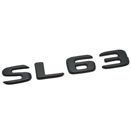Matt Black SL63 Car Letter Number Rear Trunk Boot Badge Emblem For Mercedes Benz