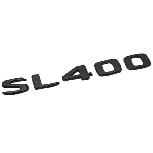 Matt Black SL400 Car Letter Number Rear Boot Badge Emblem For Mercedes Benz