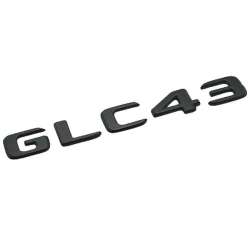 Matt Black GLC43 Car Letter Number Rear Boot Badge Emblem For Mercedes Benz