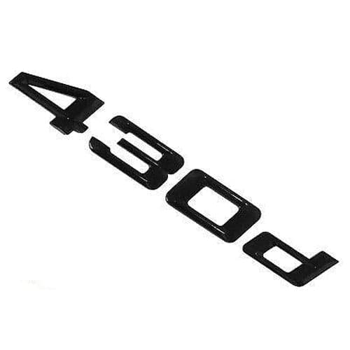 BMW 430d Rear Lettering For Lid Trunk, Badge, Emblem, 4 Series, Gloss Black