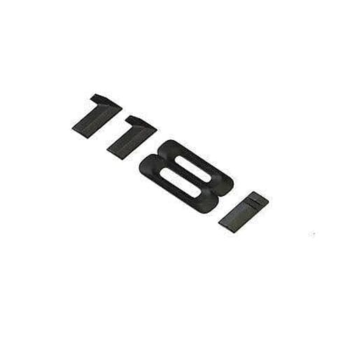 BMW 118i Rear Lettering For Lid Trunk, Badge, Emblem, 1 Series, Matt Black