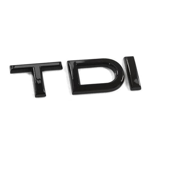 Black TDI rear boot lid lettering badge emblem for Audi.